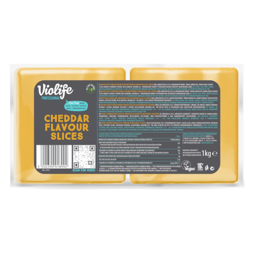 Plastry wegańskie o smaku cheddar 1 kg